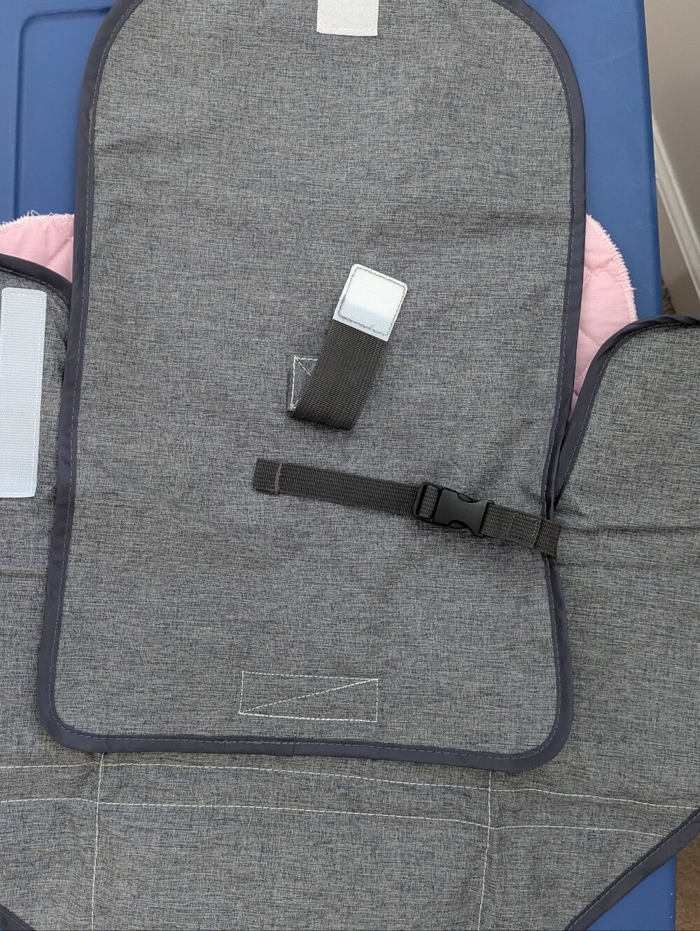 SnoofyBee Gray Baby Changing Mat with Webbing Strap - Picture 2 of 5